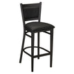 Black Vinyl Upholstered Back Metal Bar Stool19b8fb2237792fb46
