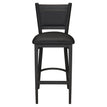 Black Vinyl Upholstered Back Metal Bar Stool19b8fb22377374e769