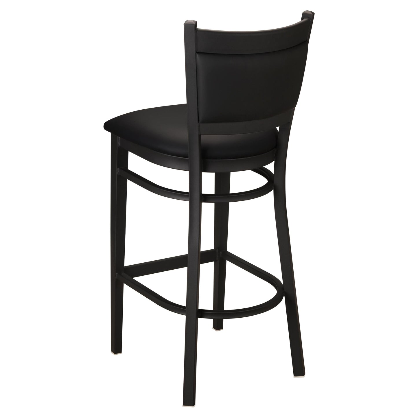 Black Vinyl Upholstered Back Metal Bar Stool19b8fb223776b21c86