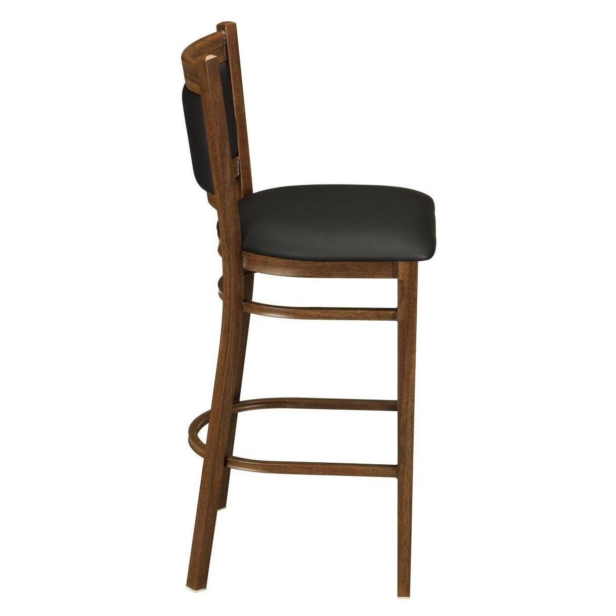 Metal Padded Bar Stool with Premium Wood Look Finish19c43ff666e587005b