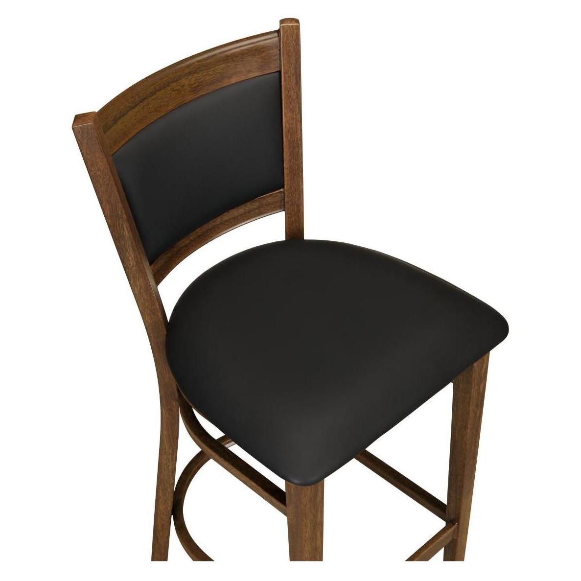Metal Padded Bar Stool with Premium Wood Look Finish19c43ff666e48d8fa2
