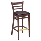 Premium Ladder Back Metal Bar Stool with Wood Look19c440815d32ad168