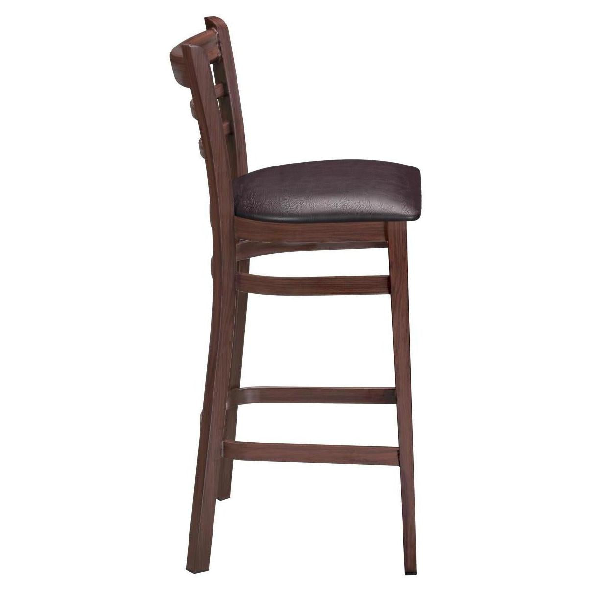 Premium Ladder Back Metal Bar Stool with Wood Look19c440815d330cc0b7