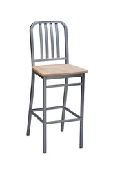 Everett Metal Slat Back Bar Stool