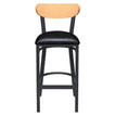 Curvy Metal Bar Stool with Wood Back19a5563d1b04253070