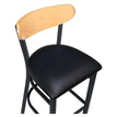Curvy Metal Bar Stool with Wood Back19a5563d1b0745c155