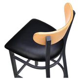 Curvy Metal Bar Stool with Wood Back19a5563d1b04c4c7d5