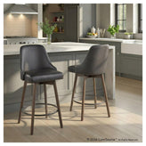 Marcel Upholstered 26" Fixed-Height Counter Stool - Set of 2