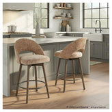 Renee Upholstered 26" Fixed-Height Counter Stool - Set of 2