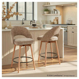 Renee Upholstered 26" Fixed-Height Counter Stool - Set of 2