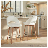 Renee Upholstered 26" Fixed-Height Counter Stool - Set of 2