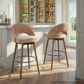 Renee Upholstered 30" Fixed-Height Barstool - Set of 2