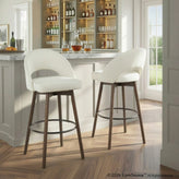 Renee Upholstered 30" Fixed-Height Barstool - Set of 2
