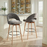 Renee Upholstered 30" Fixed-Height Barstool - Set of 2
