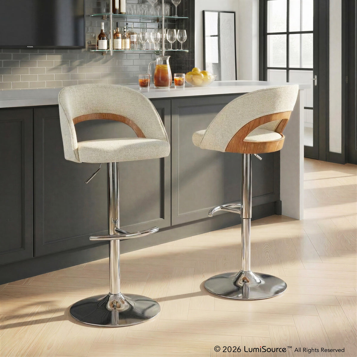 Reno Adjustable Barstool - Set of 2