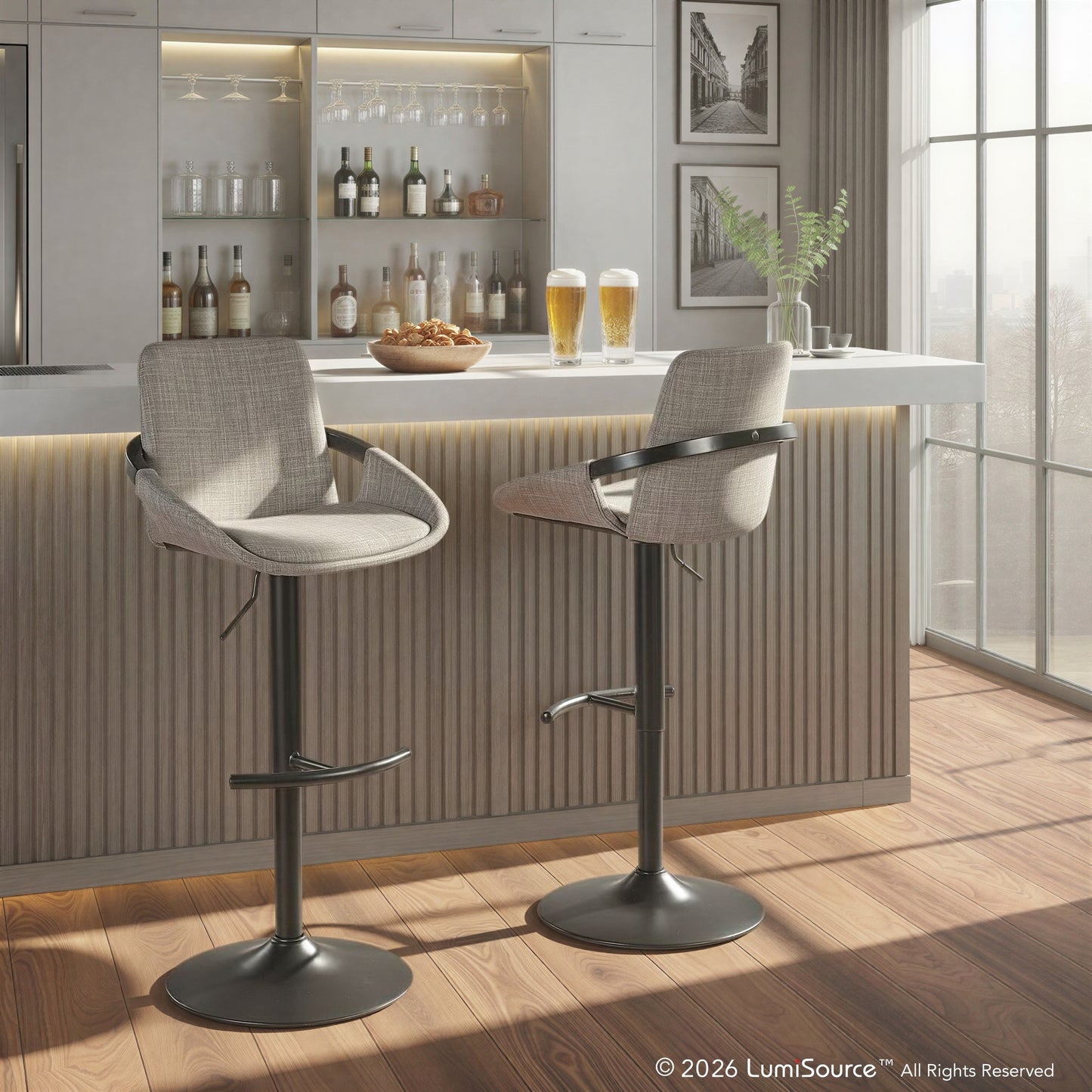 Cosmo Adjustable Barstool - Set of 2
