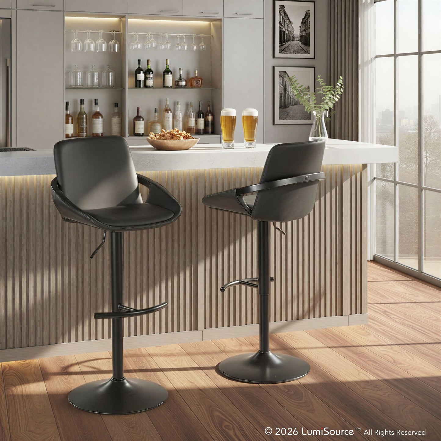 Cosmo Adjustable Barstool - Set of 2