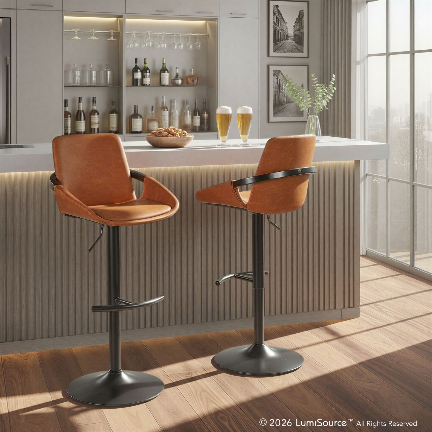 Cosmo Adjustable Barstool - Set of 2