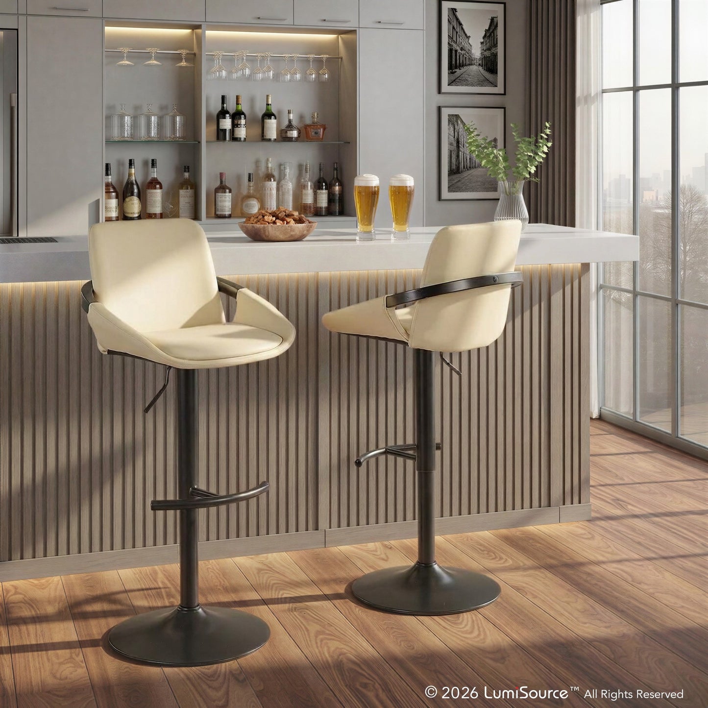 Cosmo Adjustable Barstool - Set of 2