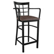 Window Back Metal Bar Stool With Arms19c43c32c743ffdc2c