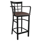 Window Back Metal Bar Stool With Arms19c43c32c743ffdc2c