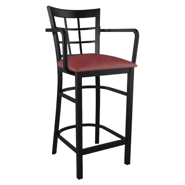 Window Back Metal Bar Stool With Arms19c43c32c74156a35c