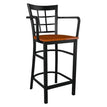 Window Back Metal Bar Stool With Arms19c43c32c7463d5ad0