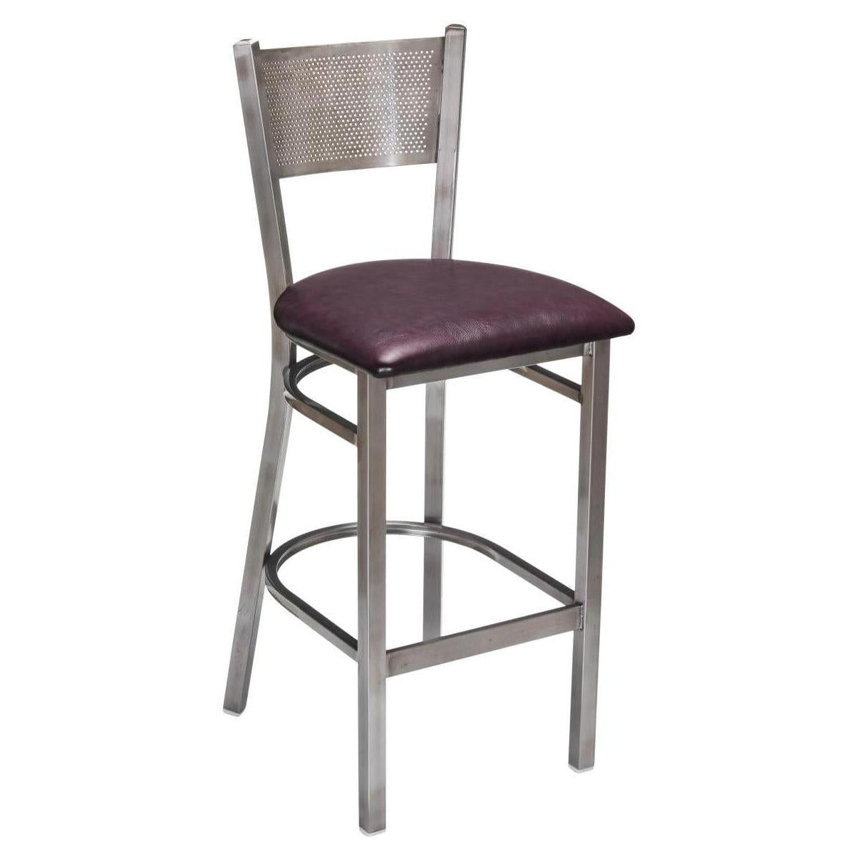 Clear Coat Checker Back Metal Bar Stool19c43448d414507e5