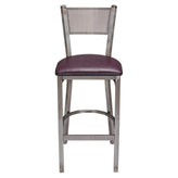 Clear Coat Checker Back Metal Bar Stool19c43448d415f744f