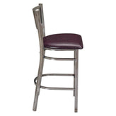 Clear Coat Checker Back Metal Bar Stool19c43448d4140c7812