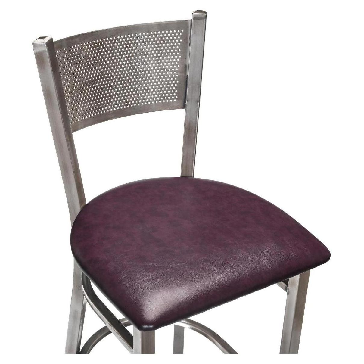 Clear Coat Checker Back Metal Bar Stool19c43448d418395e2