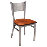 Clear Coat Checker Back Metal Chair 19c43472b3049410a2