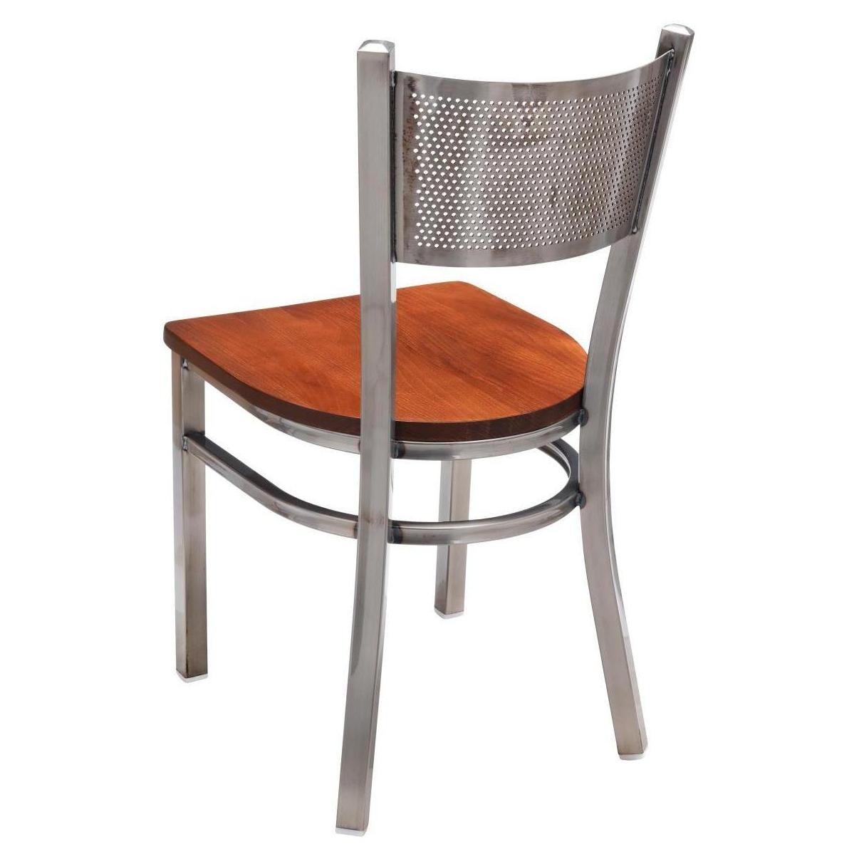 Clear Coat Checker Back Metal Chair 19c43472b3044ded3b