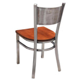 Clear Coat Checker Back Metal Chair 19c43472b3044ded3b