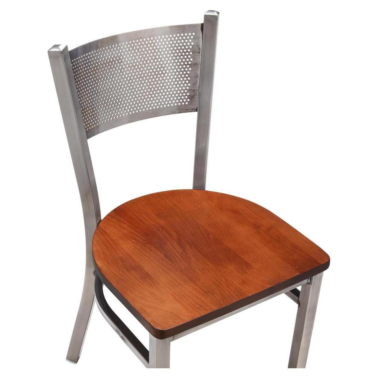 Clear Coat Checker Back Metal Chair 19c43472b30371bd3f