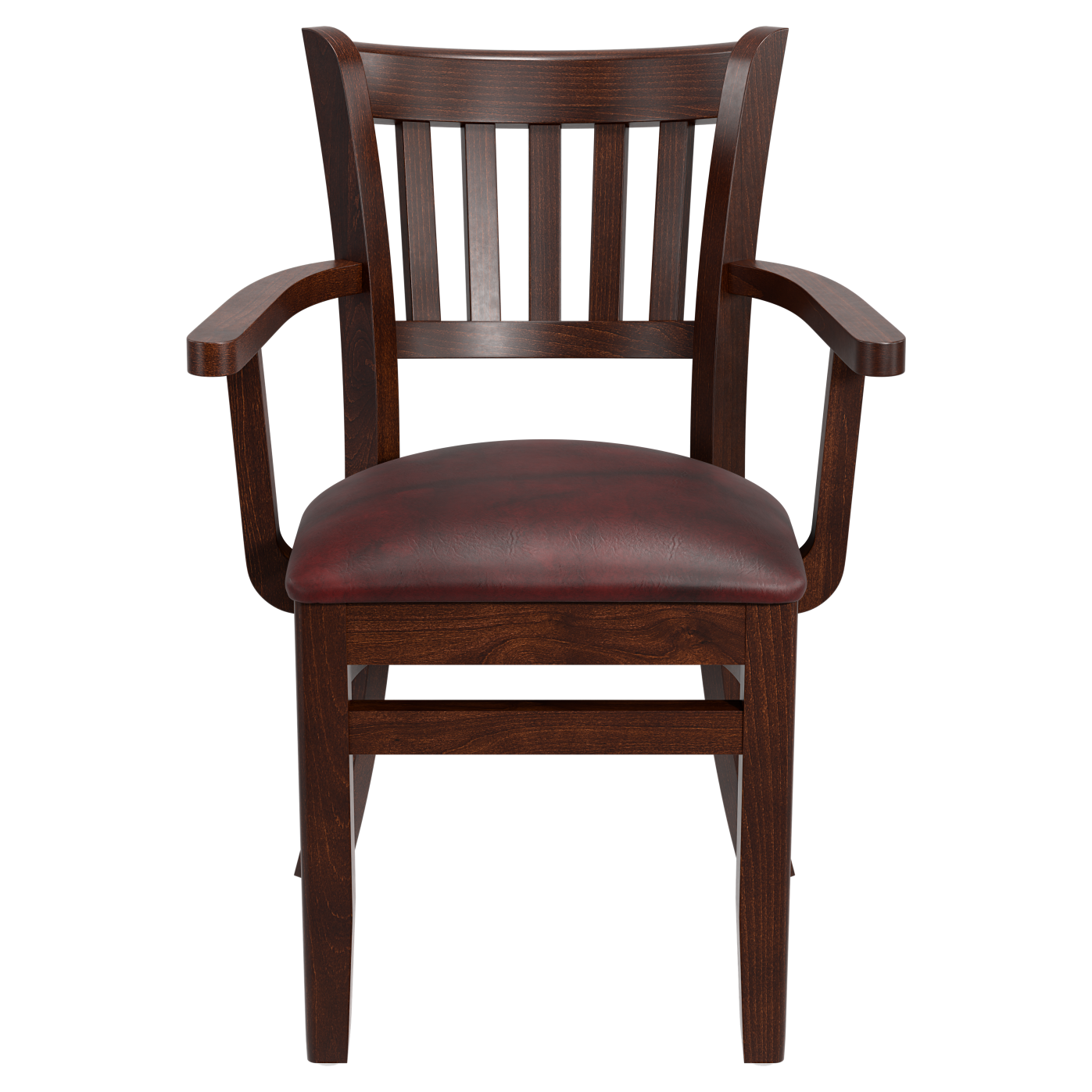 Vertical Slat Wood Restaurant Chair with Arms19e935a32de3048a6