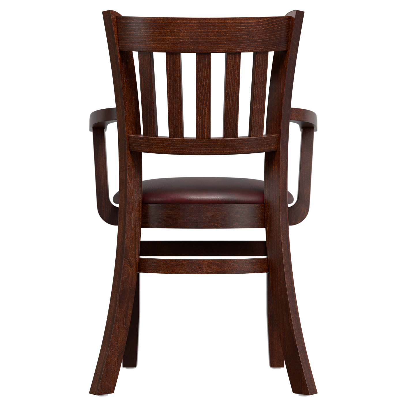 Vertical Slat Wood Restaurant Chair with Arms19e935a32de533d4d3