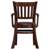 Vertical Slat Wood Restaurant Chair with Arms19e935a32de533d4d3
