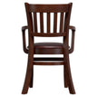 Vertical Slat Wood Restaurant Chair with Arms19e935a32de533d4d3