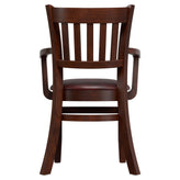 Vertical Slat Wood Restaurant Chair with Arms19e935a32de533d4d3