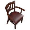 Vertical Slat Wood Restaurant Chair with Arms19e935a32de372181d