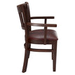 Vertical Slat Wood Restaurant Chair with Arms19e935a32de34af9f1