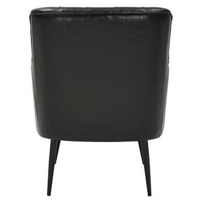 Harrison Tufted Metal Arm Chair with Upholstered Seat and Back