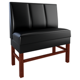 3 Channels Back Restaurant Booth with Extended Wood Legs - Bar Height19f9080a1789d735f