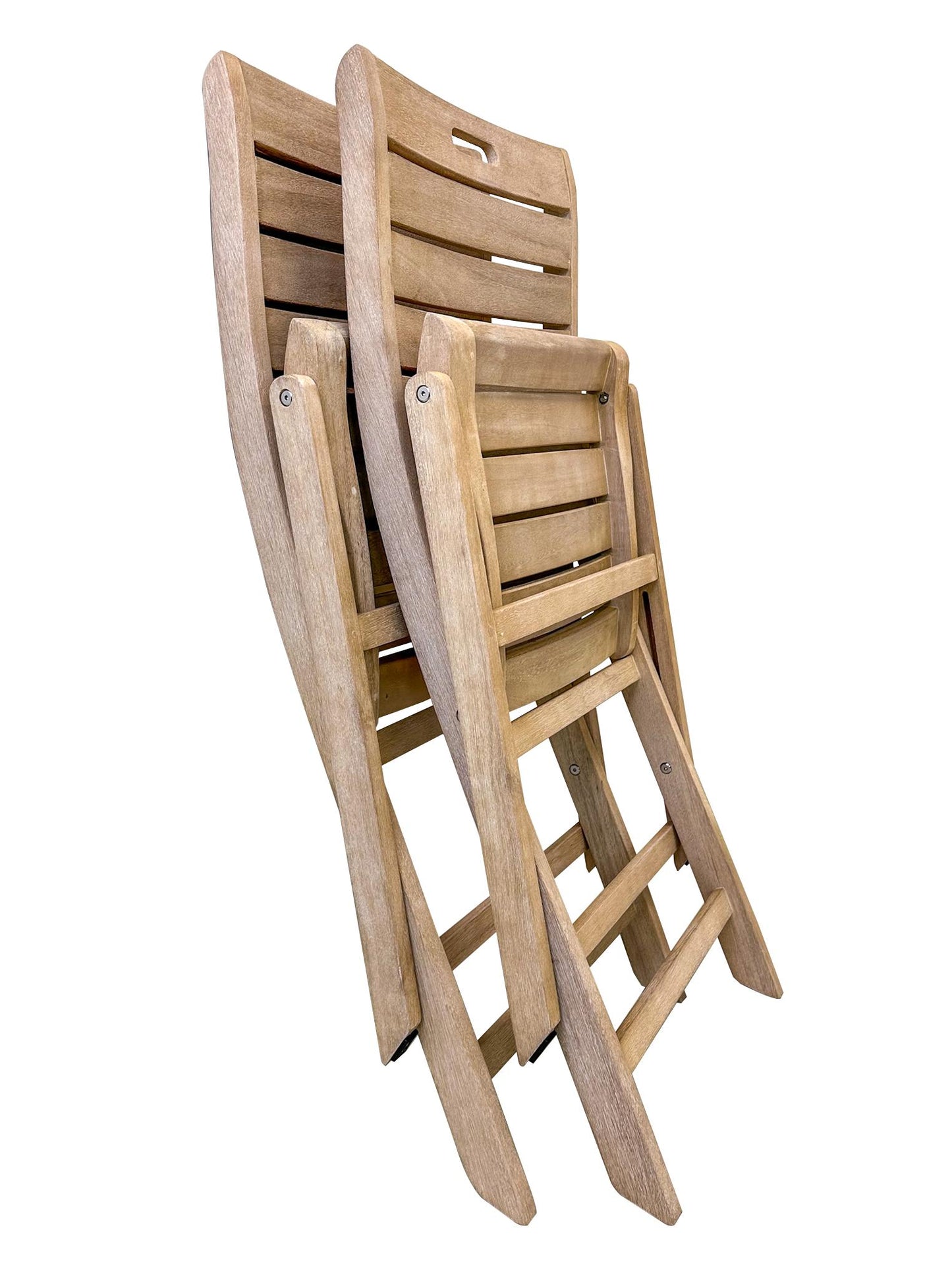 Antique Wash Eucalyptus Outdoor Folding Armless Chair