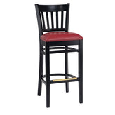 Vertical Solid Wood Bar Stool