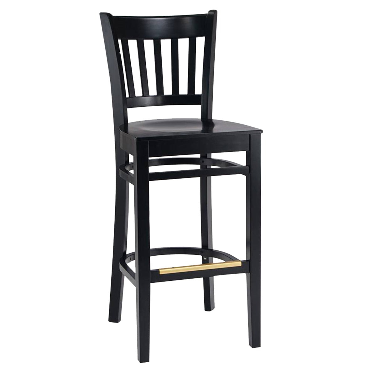 Vertical Solid Wood Bar Stool