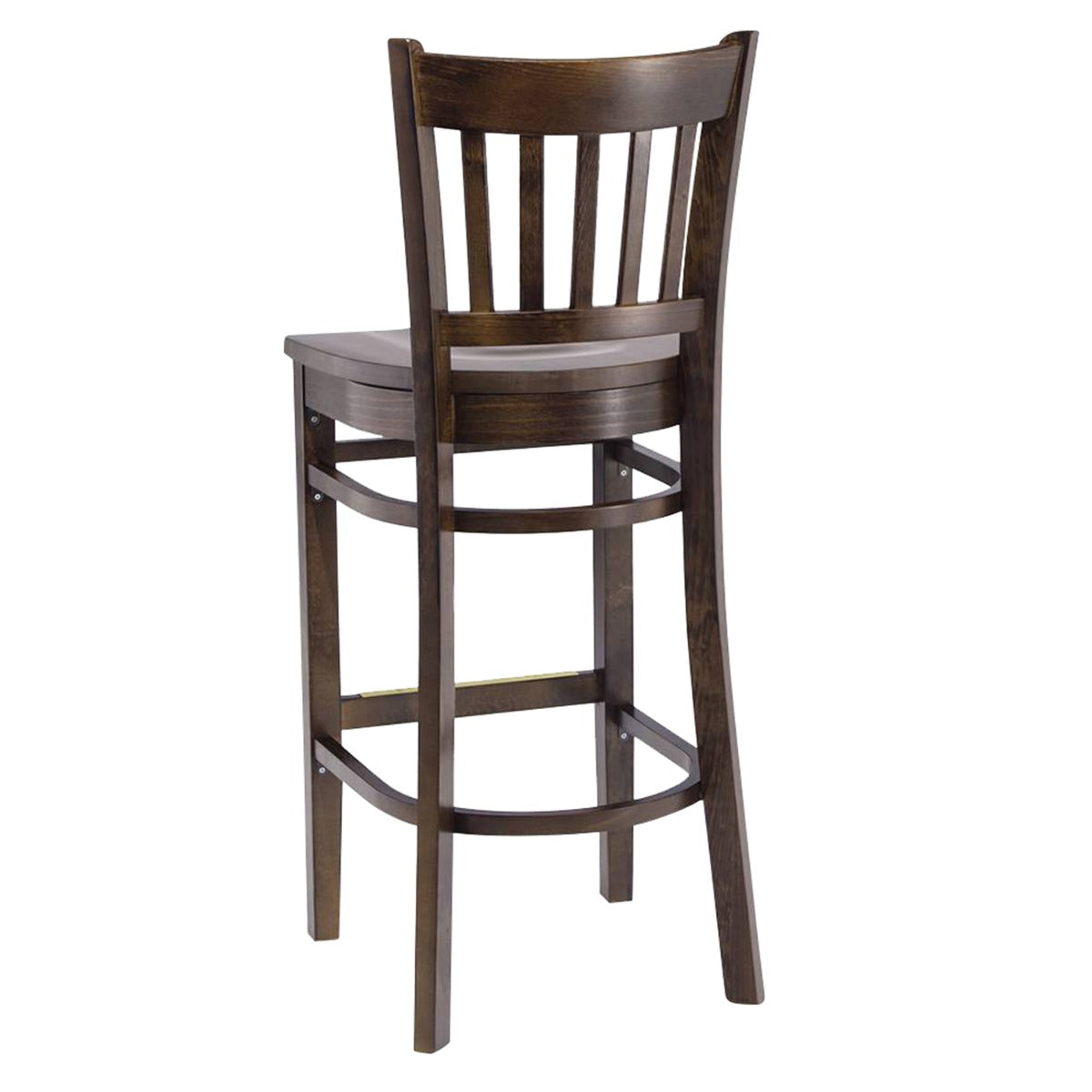 Vertical Solid Wood Bar Stool