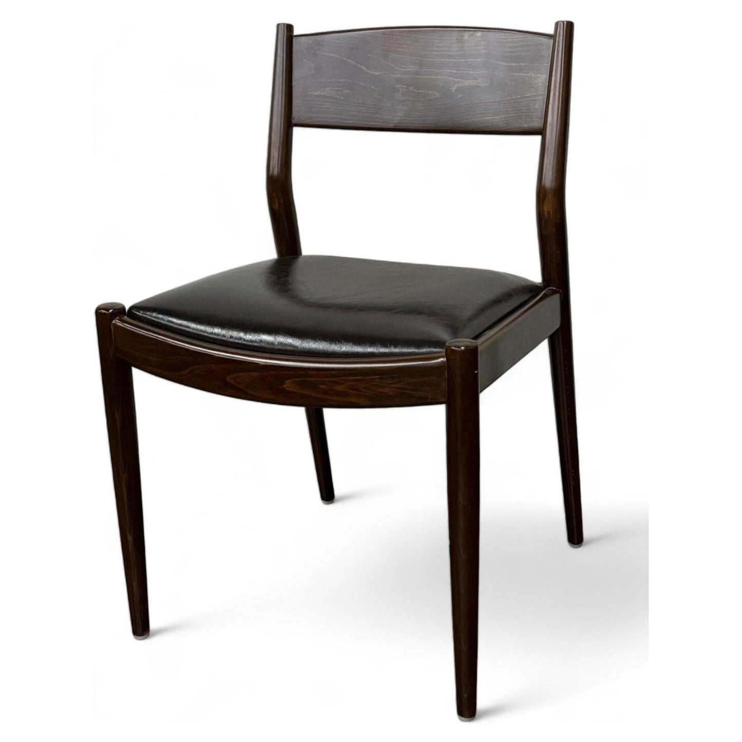 Walnut Ladder Back Upholstered Restaurant Chair
