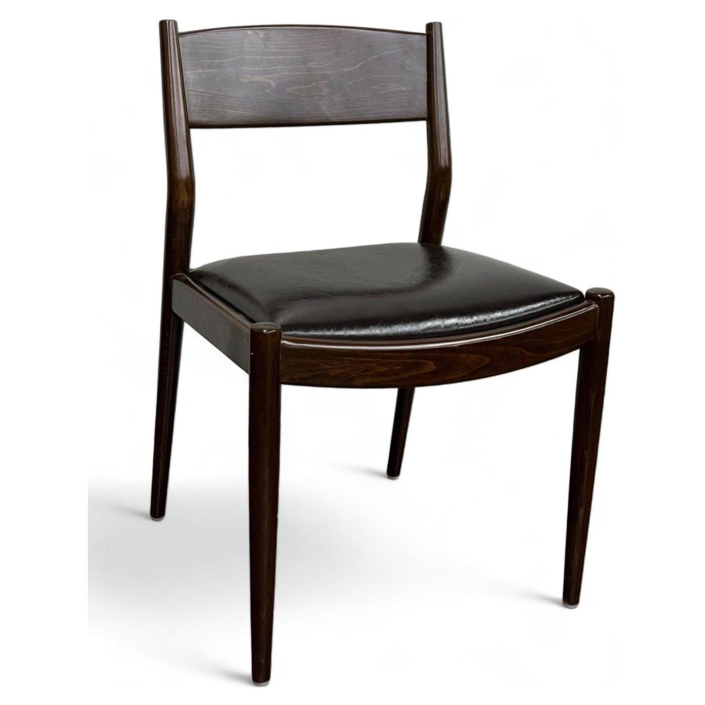 Walnut Ladder Back Upholstered Restaurant Chair